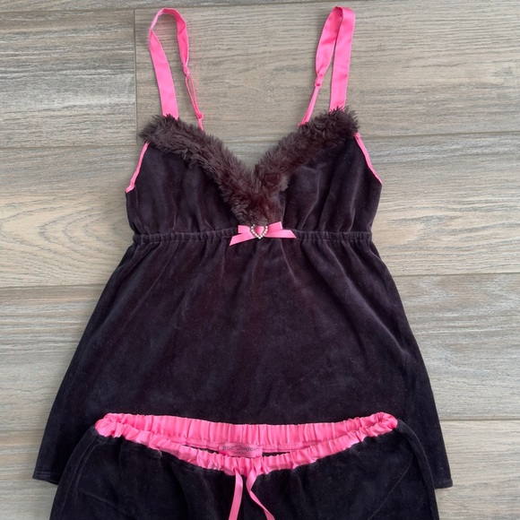 Betsy Johnson Y2K Velour Matching Pajamas Set Size Small - Picture 1 of 13